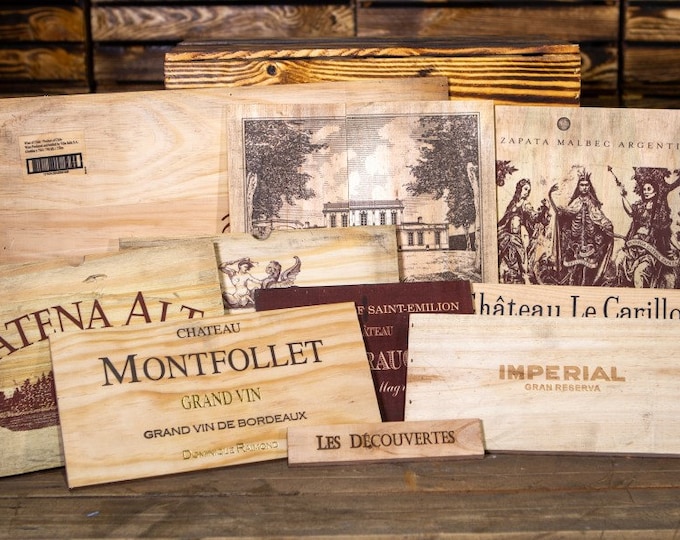 Assorted & Branded Wine Crate Panels (Wood Wine Box) Sides / Ends / Tops