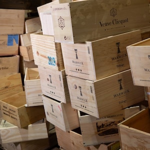 3 x Bargain Weinkiste aus Holz - 6 Flaschen Größe - perfekt für Pflanzgefäße, Geschenke, Aufbewahrung, Upcycle, Projekt