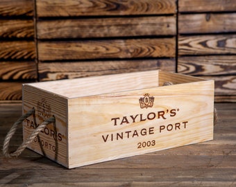 Medium Port Box with Rope Handles - Ideal for kindling / log storage