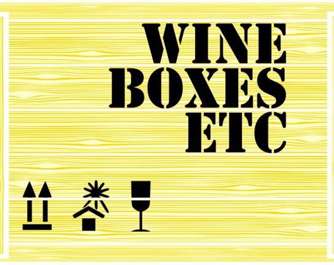 Chateau Lagrave Medoc - Traditional FRENCH WOODEN WINE  Box  / Crate / Storage unit (6 bottle size)