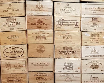 Pack of 4 - 12 Bottle size -  Traditional FRENCH  WOODEN WINE  Box  / Crate / Storage unit