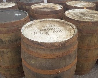 ORIGINAL WHISKY BARREL - 40 Gallon Wooden Keg Barrels Cider Pub Table Whisky Cask