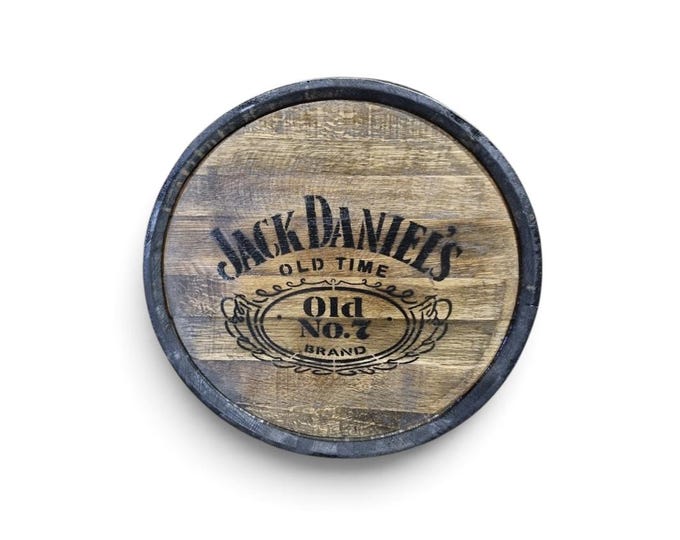 Jack Daniel's Barrel Head Sign – Authentic Oak Whiskey Lid Wall Art