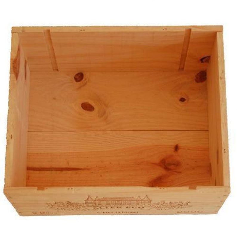 Traditional FRENCH WOODEN WINE Box / Crate / Storage unit 6 bottle size image 10
