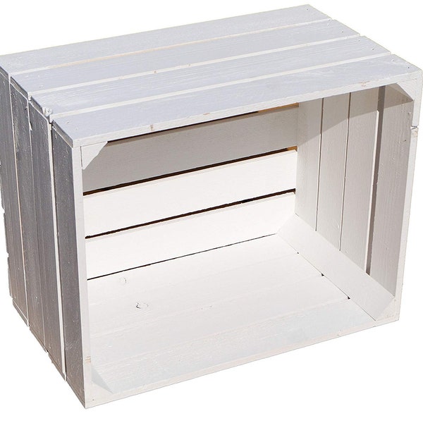 WHITE Painted Apple Crates - Choose your quantity - 2,3,4,6,8,10,12,24 +  Wooden Storage Box Used Crate