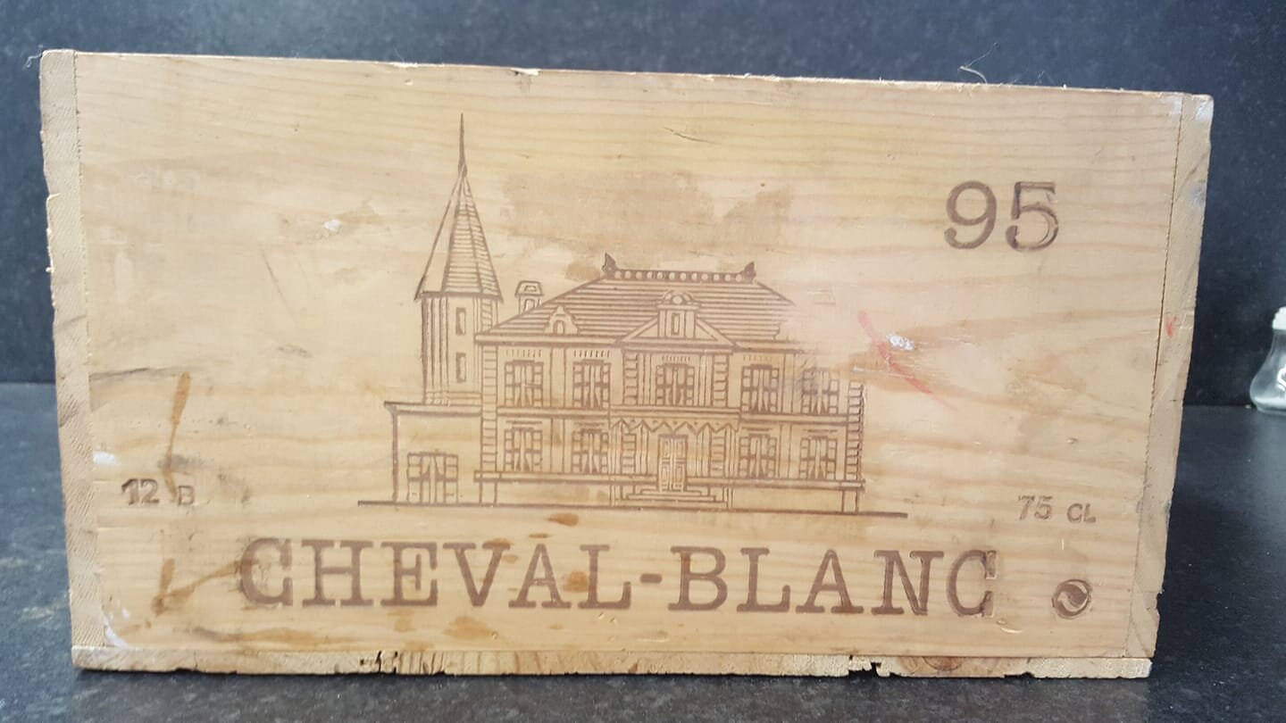 COLLECTABLE 1995 ChevalBlanc French Wooden Wine box