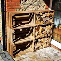 VINTAGE WOODEN Log Store | Timber Store | Wood Burner - APPLE Fruit Crates X 6  -