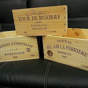 Traditional FRENCH WOODEN WINE Box / Crate / Storage unit 6 bottle size image 7