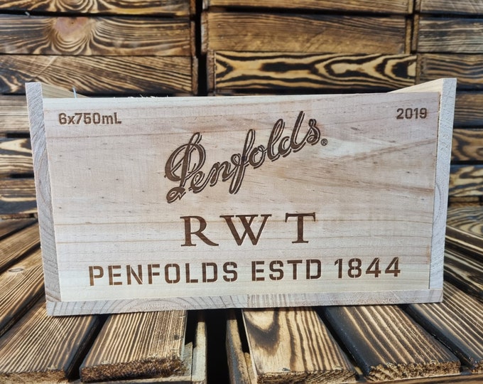 Penfolds - Traditional AUSTRALIAN Wooden wine  Box  / Crate / Storage unit (6 bottle size)