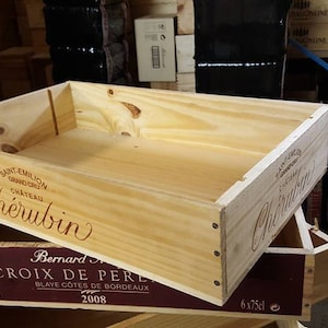 Idealer Bastelkasten / Organizer 1 x Halbgroße traditionelle Wohnung / Tablett FRENCH WOODEN WINE Box / Kiste / Aufbewahrungseinheit Bild 9