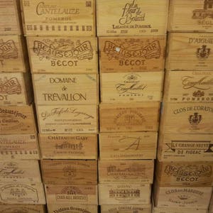 3 x Mixed WINE BOXES Used wooden crates - Storage solutions hampers shabby chic - Champagne / Port Boxes / Rioja