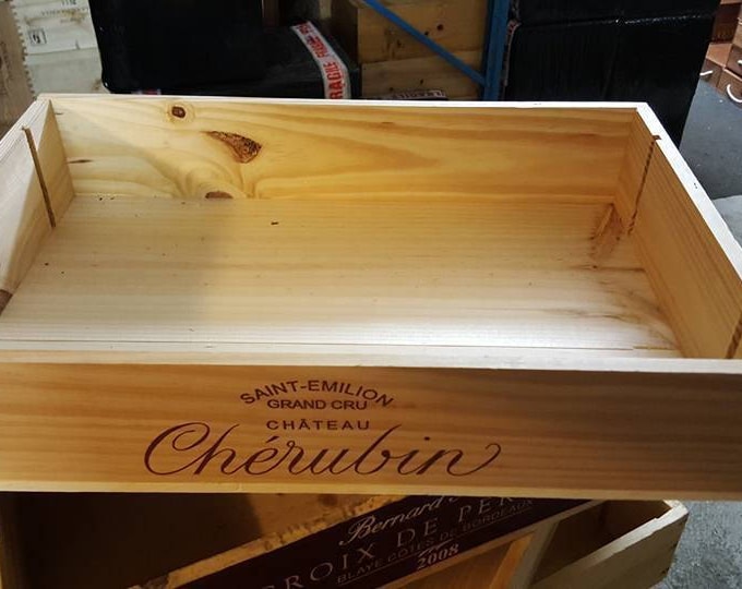 1 x Half Sized Traditional Flat  / Tray FRENCH WOODEN WINE  Box  / Crate / Storage unit