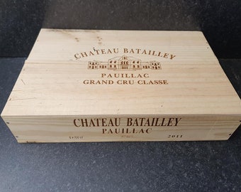 Ideal Crafts Display Box / Organiser - 1 x LIDDED Long Sided Half Sized Traditional Flat  / Tray Frech WOODEN WINE  Box  / Crate / Storage