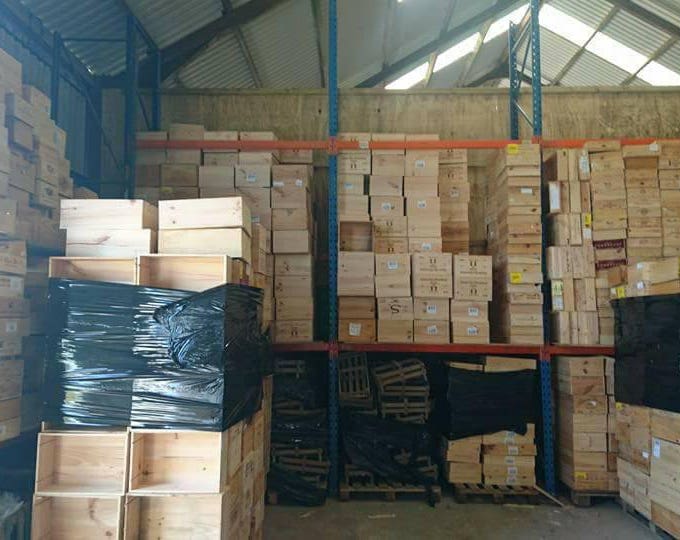 3 x Mixed WINE BOXES Used wooden crates - Storage solutions hampers shabby chic - Champagne / Port Boxes