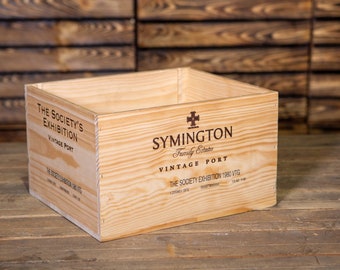 Bargain Wooden Wine box - 6 bottiglie - perfetto per fioriere, cesti, regali, stoccaggio, upcycle, progetto