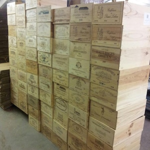 Lot de 3 - Taille 12 bouteilles - Traditionnelle VIN FRANÇAIS EN BOIS Boîte / Caisse / Unité de stockage