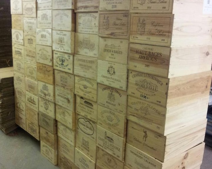 1 x 12 Bottle size -  Traditional FRENCH  WOODEN WINE  Box  / Crate / Storage unit - Christmas Hamper, Gift idea