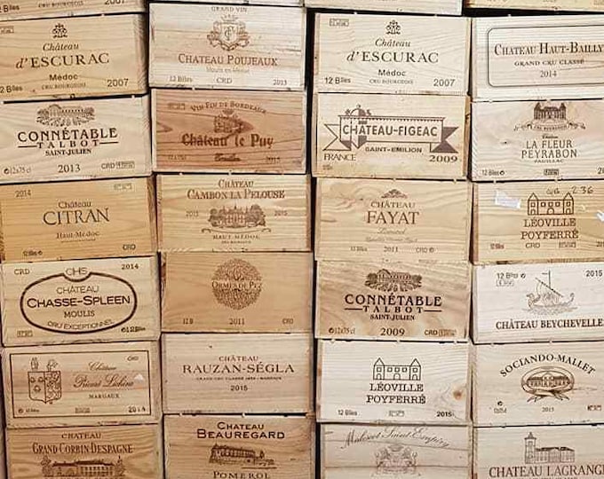 1 x 12 Bottle size -  Traditional FRENCH  WOODEN WINE  Box  / Crate / Storage unit - Christmas Hamper, Gift idea