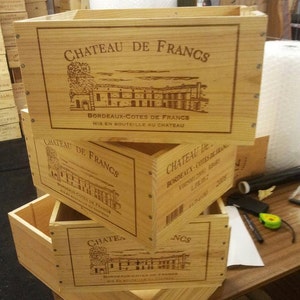 Traditional FRENCH WOODEN WINE  Box  / Crate / Storage unit (6 bottle size)