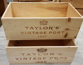 VINTAGE PORT BOX - Reclaimed port box / crate / genuine wooden storage - ideal storage unit / decoration