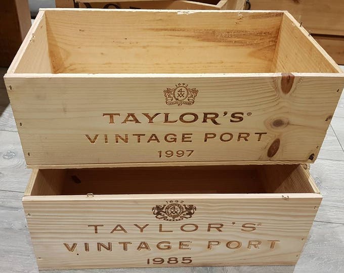 VINTAGE PORT BOX - Reclaimed port box / crate / genuine wooden storage - ideal storage unit / decoration