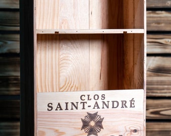 Reclaimed French Wooden Wine Box Bedside Table - Bespoke & Handmade