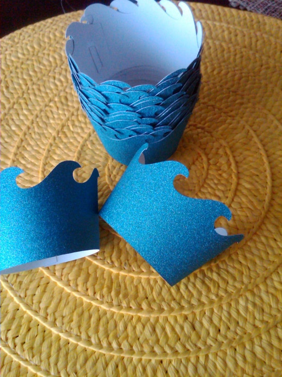 Items similar to Ocean Wave Cupcake wrappers on Etsy