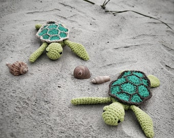 Amigurumi Crochet Pattern - Easy Cute Baby Sea Turtle