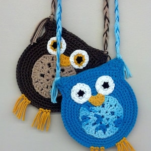 Crochet Pattern - Quick and Easy Cute Owl Hipster Purse Tote Bag