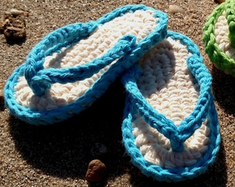 Crochet Pattern - Quick and Easy Cute Flip-Flop Baby Booties