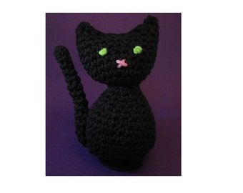 Amigurumi Crochet Pattern - Quick and Easy Cute Kitty Black Cat Halloween