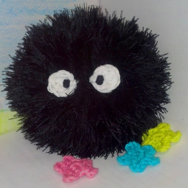 Crochet Pattern - Quick and Easy Cute Amigurumi Soot Sprite, Soot Gremlin from Studio Ghibli, Totoro, Spirited Away