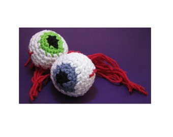 Amigurumi Crochet Pattern - Quick and Easy Creepy Eyeball for Halloween