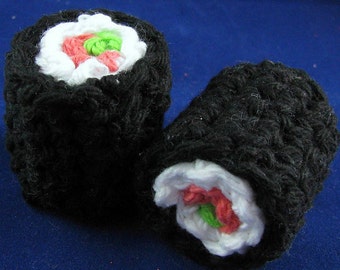 Amigurumi Crochet Pattern - Quick and Easy Sushi Rolls