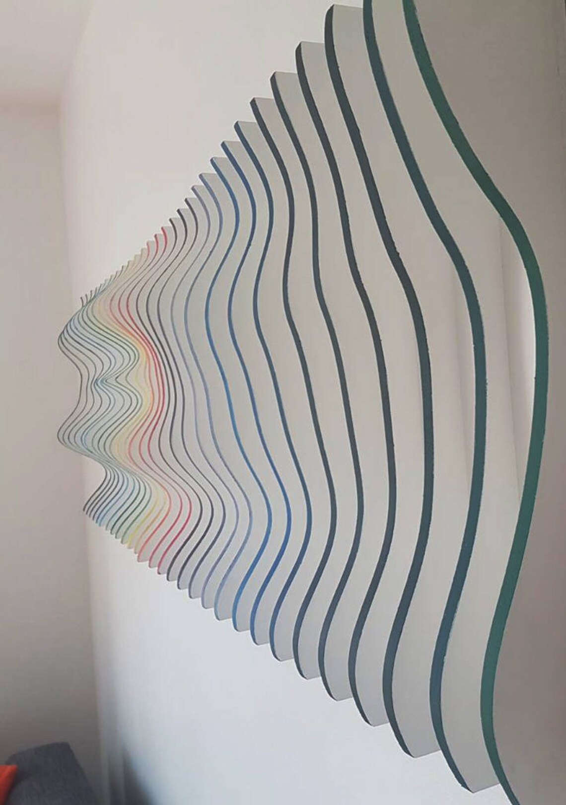 Parametric waves wall art parametric art wave art unusual Etsy