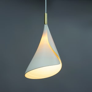 Involutus Pendant Light Eco lampshade Sustainable material white contemporary image 1