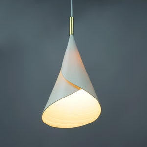 Involutus Pendant Light Eco lampshade Sustainable material white contemporary image 3