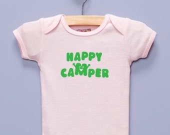 Happy Camper - Pink - Available in bodysuit, short sleeve shirt, long sleeve shirt