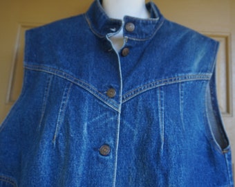 levis denim jean  vest size Large womens 1980s 1990s