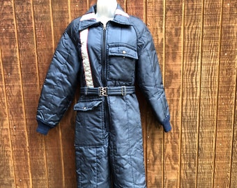 Outdoors size small regular mens insulated coveralls vintage zipper front