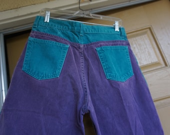 vintage color block jeans