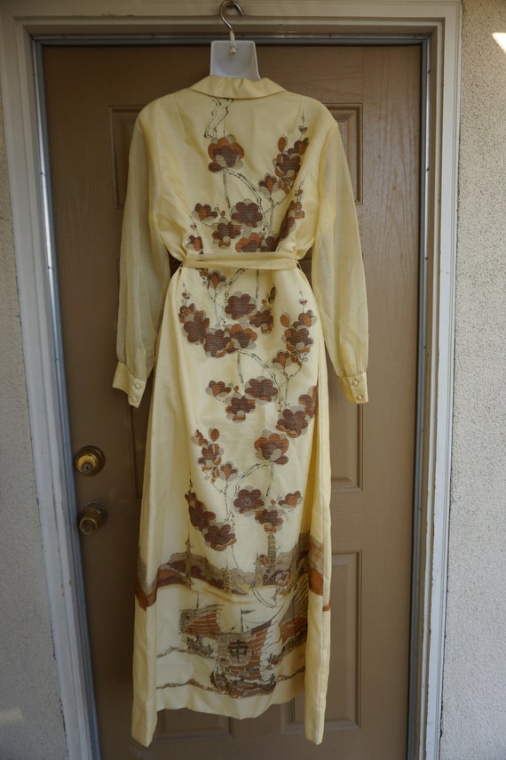 Alfred Shaheen size 14 Large maxi dress 70s 1970s… - image 7