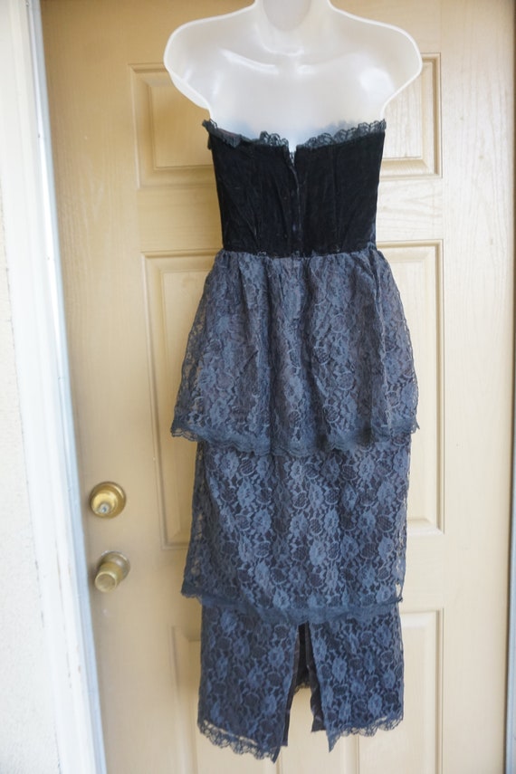 Gunne sax size 5 small  strapless party dress 80s… - image 7