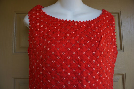Quilted mini dress size medium textured handmade - image 1
