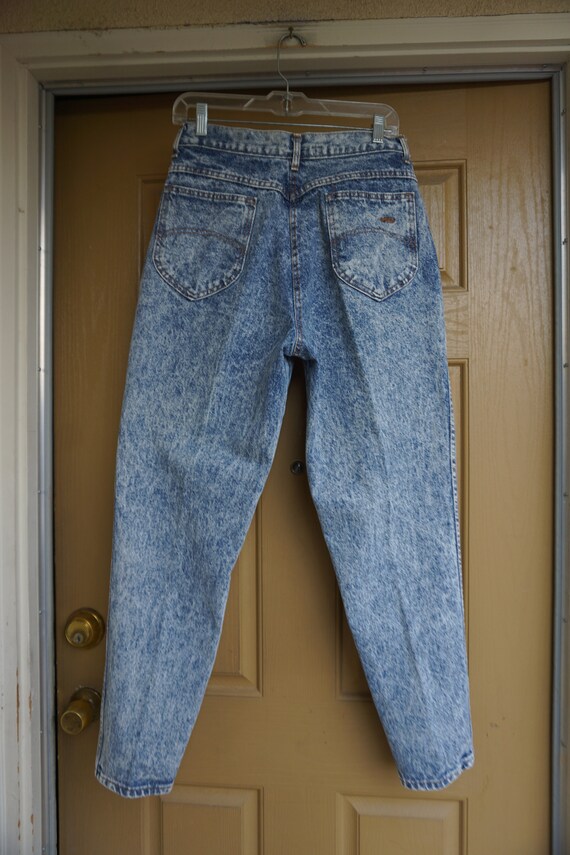 vintage CHIC jeans / 80s acid wash jeans / high w… - image 6