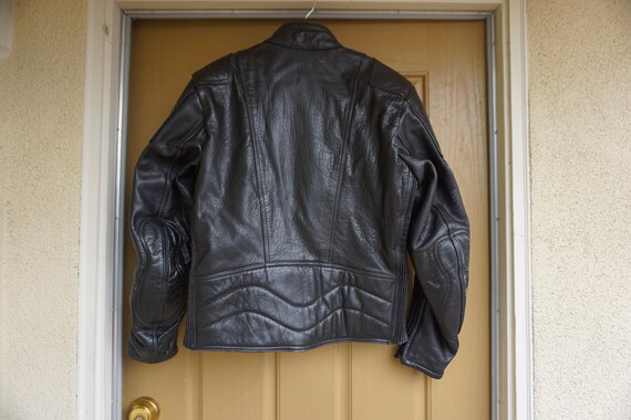 Vintage Black Leather Motorcycle // Biker Jacket … - image 6
