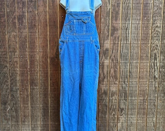Vintage 80s 90s  blue denim SQUEEZE overalls size Medium womens