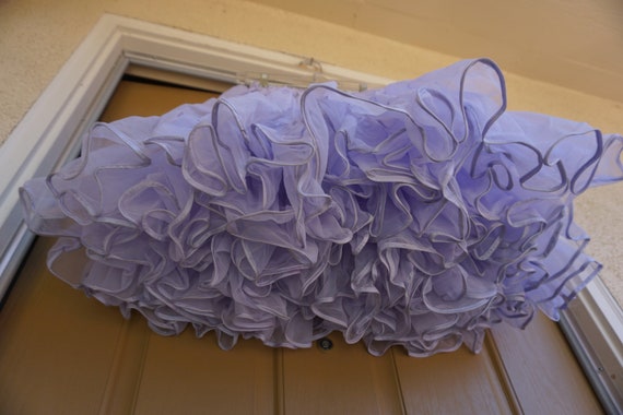 Vintage 80s pastel purple full petticoat small me… - image 4