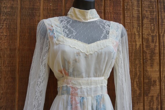 Gunne sax size 13 large prairie lace maxi dress - image 4