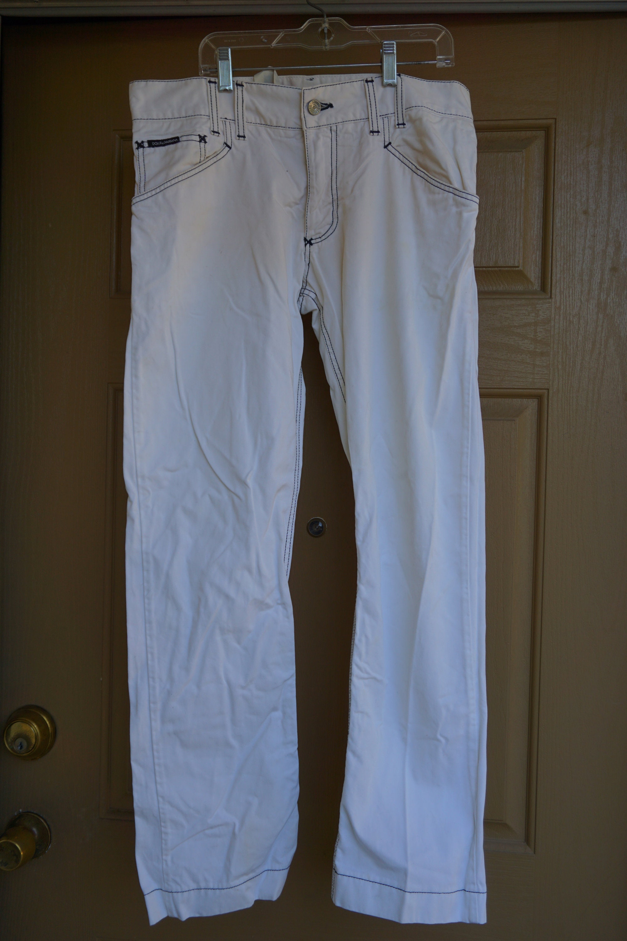 Dolce and Gabbana Jeans white Jeans size 46 designer | Etsy